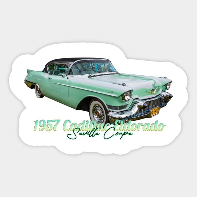 1957 Cadillac Eldorado Seville Coupe Sticker by Gestalt Imagery